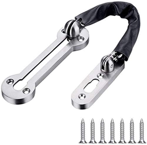 Chiavistello a Catena Per Porte Di Sicurezza Serratura, Serratura Di Sicurezza Per Porta Ad Alte Prestazioni Con 304 Viti, Adatta a Tutti i Tipi Di Porte Interne (Lunghezza Catena: 160 Mm)