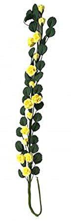 Dolls House Climbing Yellow Roses Miniature Flower Vine Garland Garden Accessory