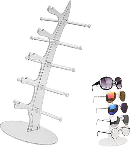 Brillenhalter Brillenständer Für 5 Brillen Rack Brille Ausstellungsstand Sonnenbrille Rack Brillenständer Mehrere Brillen Transparent 35 x 16 x 12.5 Cm Brillenhalter Zur Aufbewahrung Und Präsentatio