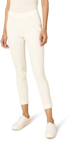 Amazon Essentials Pantaloni alla Caviglia Aderenti ed Elasticizzati con Cerniera Laterale Donna, Avorio, 48
