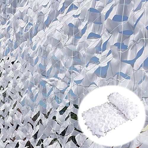 Filet De Camouflage Renforcé Blanc - Ombrage De Jardin Pergola, Militaire, Chasse, Camping, Décoration, Protection Solaire - White-3x5m(9.8*16.4ft)