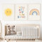 You Are My Sunshine Wandkunst, 3-teilig, Boho-Kinderzimmer, Wandkunst, Regenbogenkunst, Wanddekoration, Kinderzimmer, Kinderzimmer, Bilder für Baby, Mädchen, Zimmerdekoration, 40,6 x 61 cm, ungerahmt