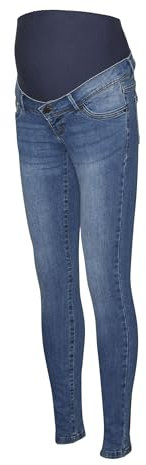 MAMALICIOUS Damen Mlmila Slim Medium Blue Jeans A. Noos, Medium Blue Denim, M (38)