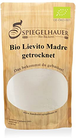 Bäckerei Spiegelhauer Bio Lievito Madre getrocknet 200 g Backen ohne Hefe für Pizza, Brot, Brötchen, Ciabatta Bio Weizen-sauerteig getrocknet