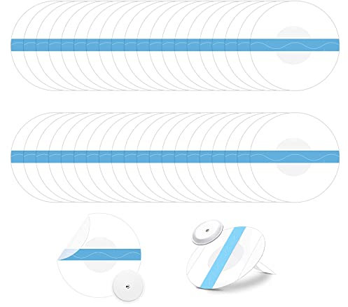 TSHAOUN 40 Stück Patches Sport Sensor Libre Selbstklebend Transparente Fixiertapes,Wasserdichte Fixierung CGM Patches Ohne Kleber In Der Mitte, Hautfreundlich Sport Pflaster für Schwimm & Bad (Blau)