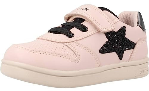 Geox B Djrock Girl A, Scarpe da Ginnastica Bimba 0-24, Lt Rose Black, 20 EU