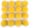 16 Stück Kunstpelz Pom Pom Ball, MoreChioce 3,94 Zoll-4,33 Zoll Kunstfell Bommel Pompon Weiche Schlüsselbund Charms DIY-Kunstpelz-Pompons mit Elastisch Schlaufe für DIY-Hüte Schuhe Schals,Gelb