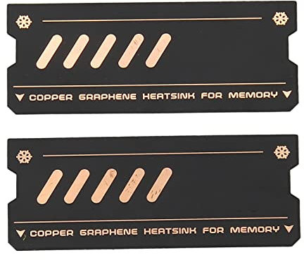Annadue Dissipatore di Calore per Memoria RAM, Rivestimento in Grafene, Dissipatore di Calore per Memoria in Rame Puro per Memoria RAM DDR5 DDR4 per Laptop, Adatto per Slot M.2