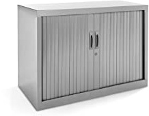 Rocada | Metallschrank | Aktenschrank für Büromöbel | Rollladentüren und Regale höhenverstellbar | Schränke mit Schloss | 102 x 45 x 70 cm - Grau