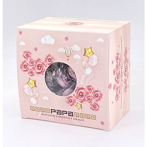CONFETTI PAPA MONODOSE CIOCCOGOLOSONE ROSA in Vassoio da 500 g
