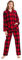 kolipajam Ensemble de pyjama en flanelle 100 % coton teint en fil - Pyjama confortable à manches longues pour l'hiver, Carreaux noirs et rouges, XL