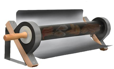 Cuisinière Solaire pour Barbecue Portable, Four en Acier Inoxydable pour Barbecue Solaire de Qualité Alimentaire sans fumée, Pliable, pour Voyage en Camp en Plein Air