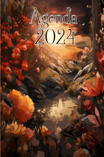 Agenda 2024: Pianificatore Personale con Obiettivi, Luoghi da Visitare e Spazio per Note -Paesaggio-