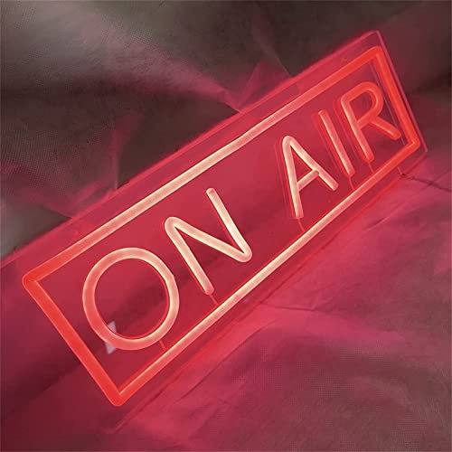 MOOWI Letrero Luminoso On Air Letrero de neón Luz de Modelado LED Letras Luminosas Letrero Panel de acrílico Luz Decorativa de neón, 40X20cm,Blanco (Color : Rosso)