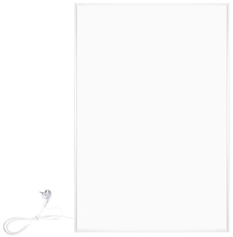 Panneau Radiant Électrique WarmlyYours, Blanc, Puissance 450 Watts, 60cm x 90cm, Montage Mural ou au Plafond, En Aluminium, Radiateur Chaleur Infrarouge