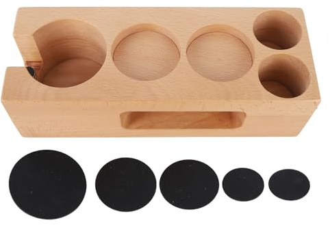 Ejoyous Kaffee-Tamperstation, Espresso Tamper Holder, Holz, Kaffeefilter Manipulationshalter