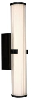 Licht-Erlebnisse LED Wandleuchte Badezimmer IP44 43 cm hoch Glas Metall 3000 K warmweiß Schwarz Klar Badlampe Spiegelleuchte