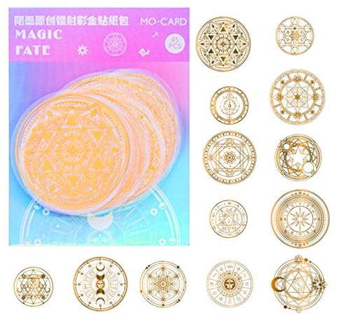 pegatina retro para ordenador portátil, pegatinas doradas para álbumes de recortes - Calcomanías de copa multiusos vintage - Calcomanías decorativas creativas para cuadernos, tazas de agua, refr