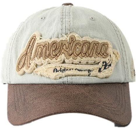 LANLYLGQ Baseball Cap Snapback Baseballkappe Unisex Herren Damen Vintage Stickerei UV Schutz Docker Cap Sonnenhut (Baumwolle, AME-Hellblau)