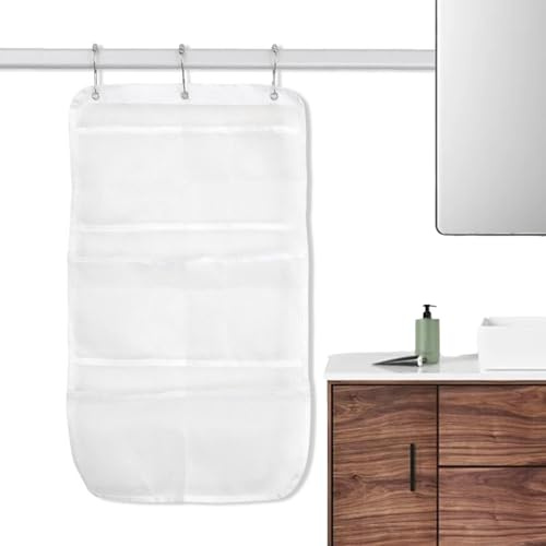 Bath Toy Storage - 8 Grids Hangable Shower Toy Holder - Bathtub Toy Storage Bag for Kids Bathroom Decor, Multi-Use Net Bags for Sorting of Toys