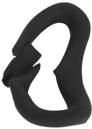 Face Shield, VR Glasses Silicone Eye Mask Light Blocking Replacement for VR Glasses (Black)