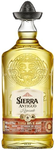 Sierra Tequila Antiguo Reposado (1 x 700 ml) – reiner Tequila Reposado aus 100% Blaue Weber Agave – ideal für Cocktails wie Margaritas – 40% Alk.