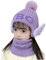 WKAYsIV Fliegermütze Damen warm Mütze Winter-Kinderstrick Fleece-Hüte Drift Kart(Lila,Einheitsgröße)
