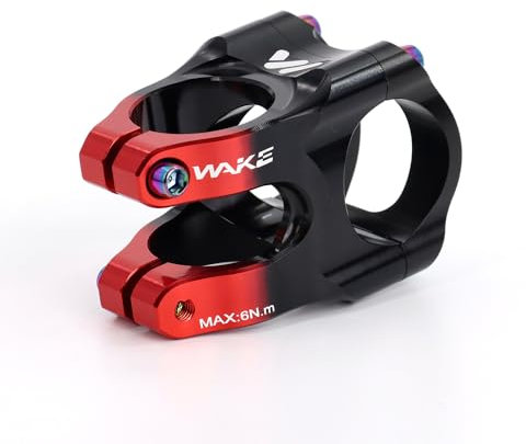 CYSKY Fahrrad Vorbau 31,8 35mm 0 Grad MTB Kurzer Vorbau 31 8 Mountainbike Vorbau Lenkererhöhung 1-1/8 für die meisten Fahrräder, Rennrad, MTB, Downhill, Radsport (Schwarz & Rot)