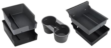 Leather Arm Rest Center Console Organizer For Tesla For Model 3 Model Y 2021-2023 Armrest Storage Box Cup Holder Insert Accessories Tray Glove Box