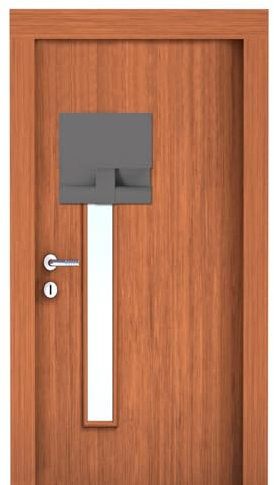 Maritown Classroom Door Window Curtains 1 Panel No Drill Blackout Privacy French Door Blinds Front Door Curtain Stick on Shades for Patio Door Backdoor Classroom Glass Door Window Cover