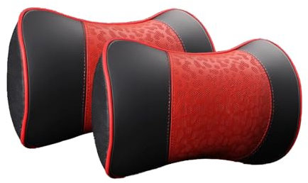 AUJSHDH Auto Nackenkissen, für Mercedes CLA CLK CLS SLC SLK GLC Auto Kopfstütze Nackenkissen, Komfortabel und Atmungsaktiv Auto Kissen, Abnehmbarer Abdeckung,D