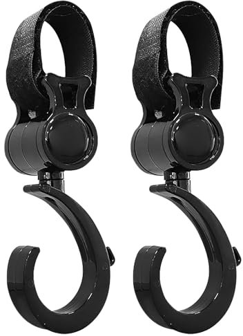 2 ganchos para cochecito de bebé para bolso cambiador, gancho para cochecito, gancho para bolso, colgante para cochecito de bebé, ajuste universal, práctico accesorio para cochecito de bebé