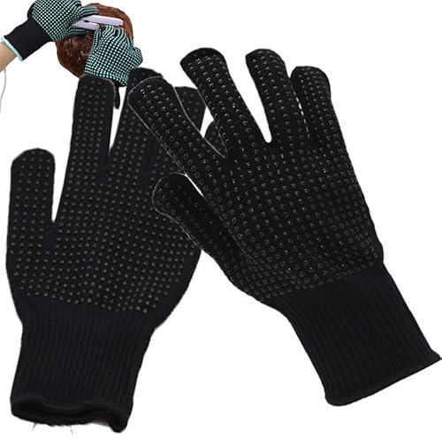 23cm Hair Clip/Hair Curler Anti-Scalding Non-slip Gloves, High Temperature Resistant Hairdressing Gloves, Kitchen Sliping Gloves Oven - 300° Resistant Gloves,D