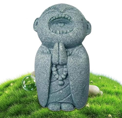 Bsbkoj Mönch Buddha-Statue,Stein Garten Mönch Buddha Statue - Zen Skulptur Spirituelle Buddhadeko Für Meditation Wohnbereich Terrassenbereich