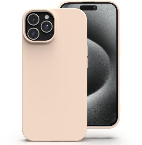 Zuvirelx Silikon Hülle für iPhone 15 Pro - Helles Pink | Dünne, Rutschfest, Weiches Griff, Minimalistisch, Taschenpassend, Stoßfest Handyhülle