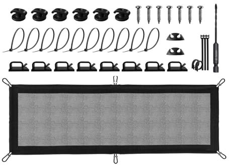 Qaonsciug Mallas de gestión de cables resistentes para el hogar y la oficina, soporte de estufa para escritorios organizados, red de cables de fibra de poliéster