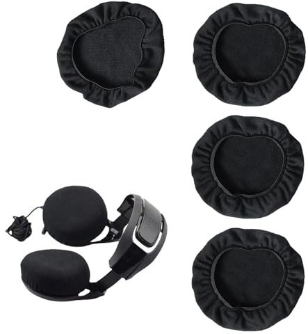 Lot de 4 Housses lavables pour Casque Audio, diamètre 9 cm