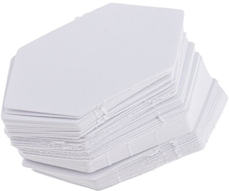 Sharplace 200 Stück Sechseck Form Papier Quilting Vorlage Englisch Papier für nahtzugabe patchwork4.2 cm + 7.9 cm