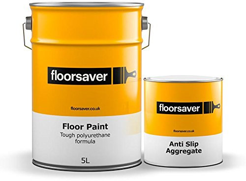 Floor Paint by floorsaver | Anti Slip | Light Grey | 5 litres