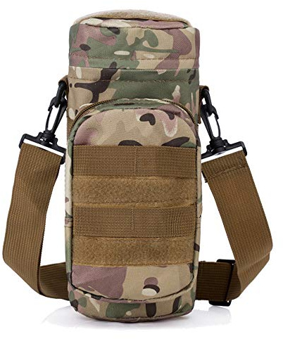 TOPTIE Molle Water Bottle Pouch, Tactical 32 Oz Drink Holder Carrier with Detachable Shoulder Strap-PC