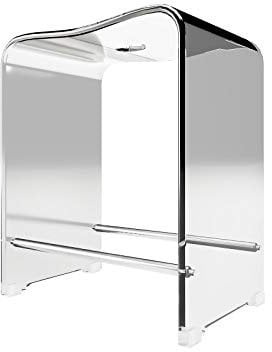 Schulte Duschhocker aus Acryl, belastbar bis 130 kg, 47 cm hoch, transparent, rutschfest, stabil, ergonomisch, komfortabel…