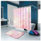 Daesar Rideaux Douche Polyester Rose Fantaisie Rideau Douche 180x200 CM Tapis de Bain 40x60 CM Ensemble Rideau de Douche et Tapis de Bain