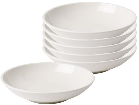 Villeroy & Boch - Artesano Original Pastaschale, tiefer Teller für Nudelgerichte oder Suppen, Premium Porzellan, weiß, 23,5 cm, 6er Set