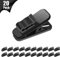 yiwoo 20PCS Earphone Wire Clip Earphone Cable Clip Earbud Wire Clip for 1.5 mm Earphone Wire to Fix Headphone Wire（black）