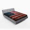 ABAKUHAUS Amerikanische Flagge Spannbetttuch, US-Flaggen-Platte, Soft Dekorativer Stoff Bettwäsche Rund-um Elastischer Gummizug, 140 x 200 cm, rot Grau