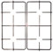 Rex - Electrolux - Aeg - Zanussi - Zoppas Kit 2 griglie 447 x 230 mm. per cucina piano cottura 4 fuochi a gas - P6758/KIT