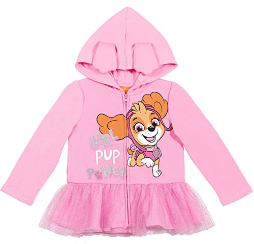 Nickelodeon Paw Patrol Skye Cosplay Kapuzenpullover mit Reißverschluss und Tüllrüschen und Ohren