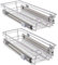 BAKAJI - Cajón telescópico para Muebles de Cocina - Cesta de Almacenamiento extraíble - Ahorra Espacio - Riel de Acero Inoxidable - Medidas 30 cm - Juego de 2 Unidades