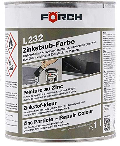 FORCH ZINKSTAUB Zink Farbe L232 ROSTSCHUTZ ROST HITZEBESTÄNDIG 1000ml (1)