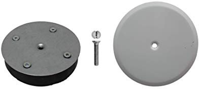 ONIART TAPPO 100 5 VITI FE MET CP 140 V INOX Oniart Tappo ad Espansione. Copripozzetto per Sifoni a Pavimento Bagno - Diam. 100mm, Piattello Cromato 140mm - Nero